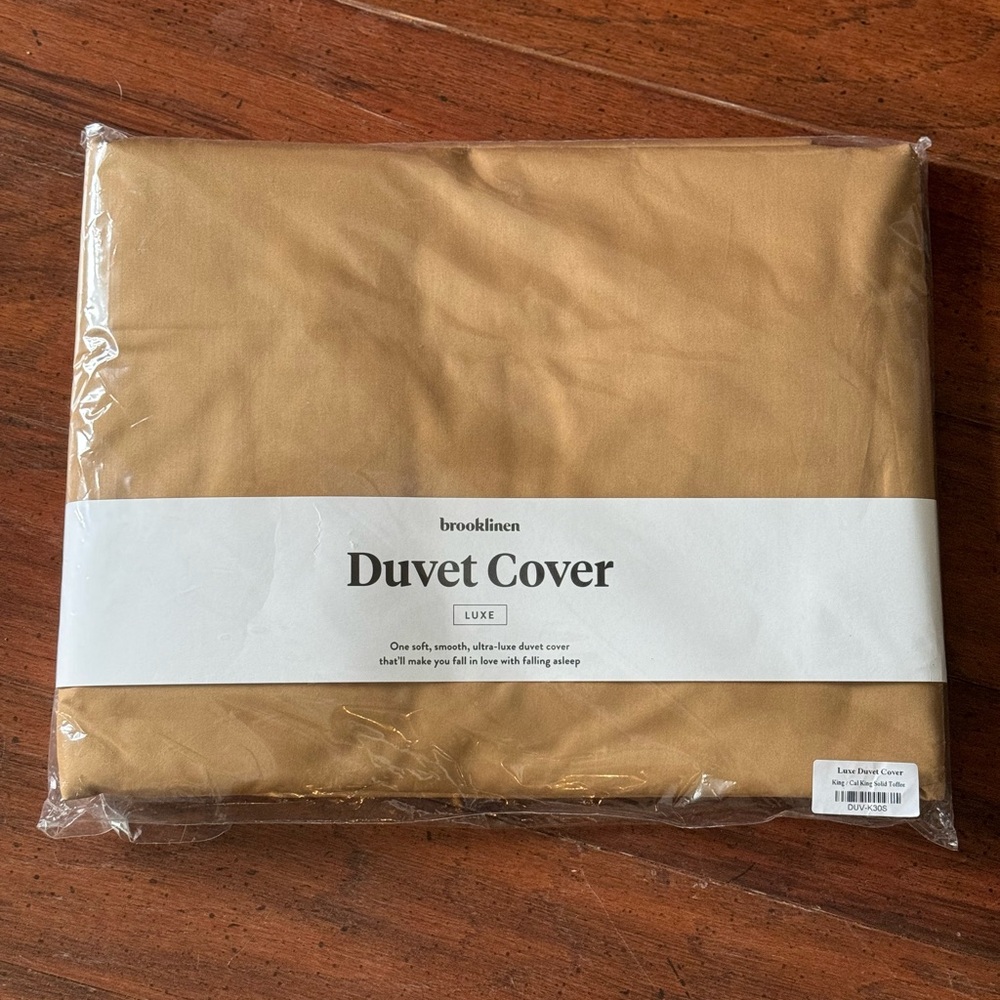brooklinen King/Cal King Luxe Duvet Cover in Toffee
